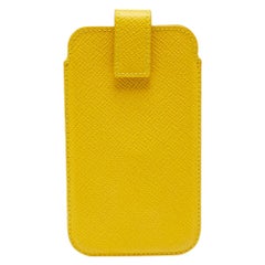 Smythson Yellow Leather Phone Cover