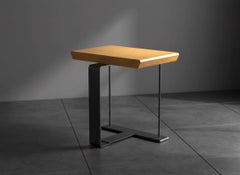 Mesa de madera y metal "SN3" a la manera de Pierre Chareau