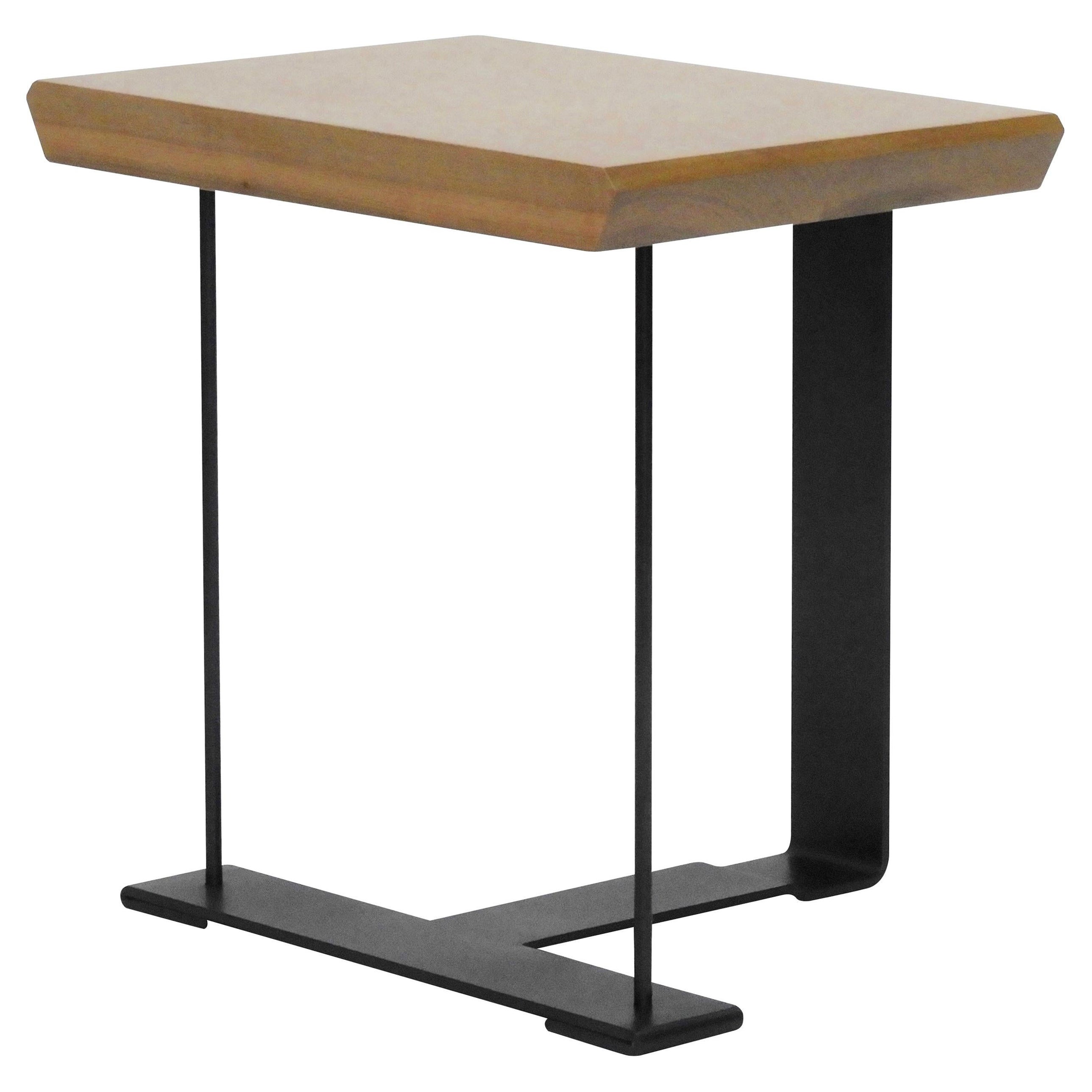 'SN3' Wood and Metal Table in the Manner of Pierre Chareau