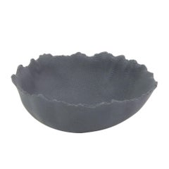 Handmade Snack Plate Matte Black Porcelain