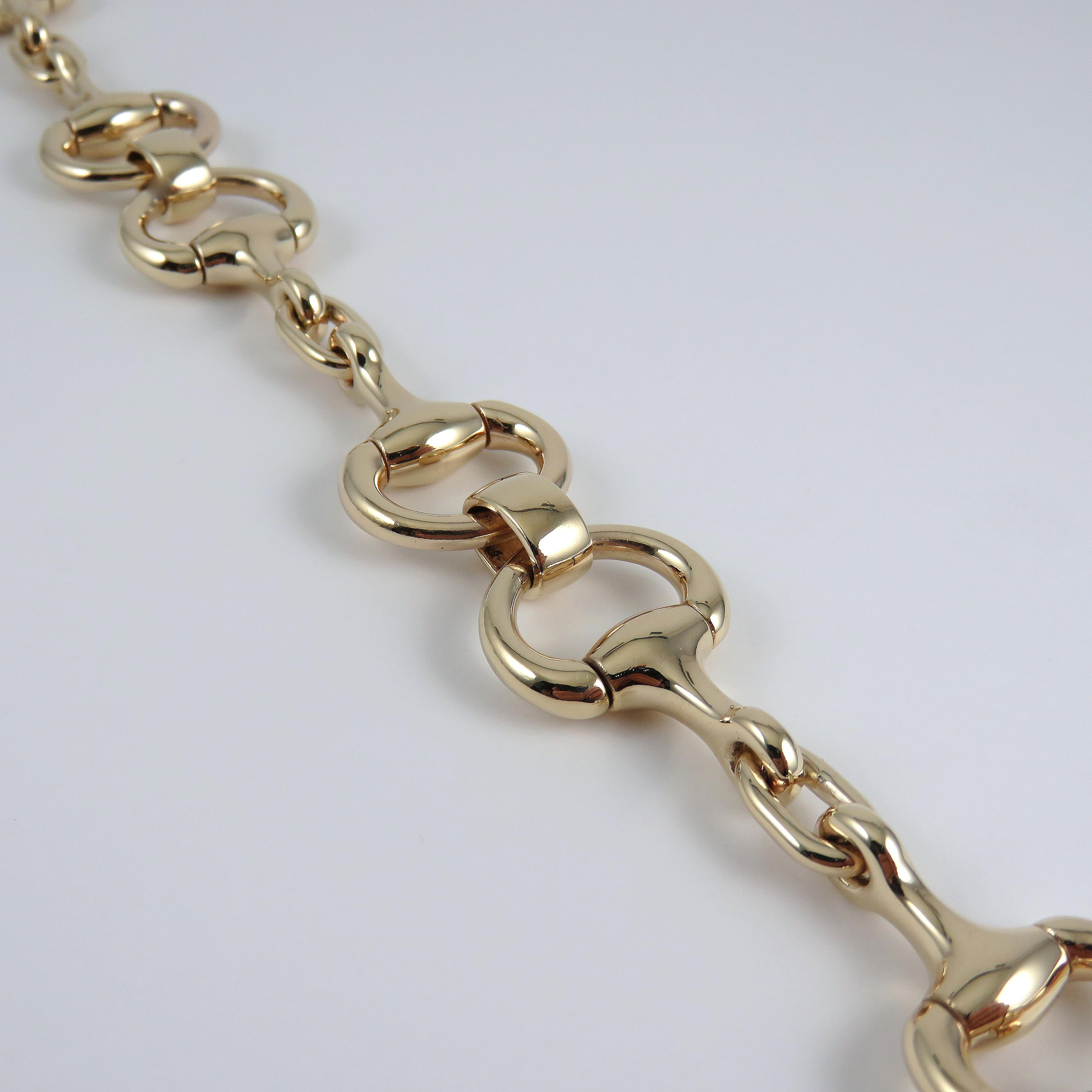 Snaffle Bit Bracelet 9k Yellow Gold In New Condition For Sale In Cambridge, NZ