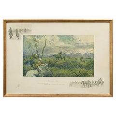 Snaffles Peshawar Vale Hunt, Hunting Lithograph, Signed in Pencil