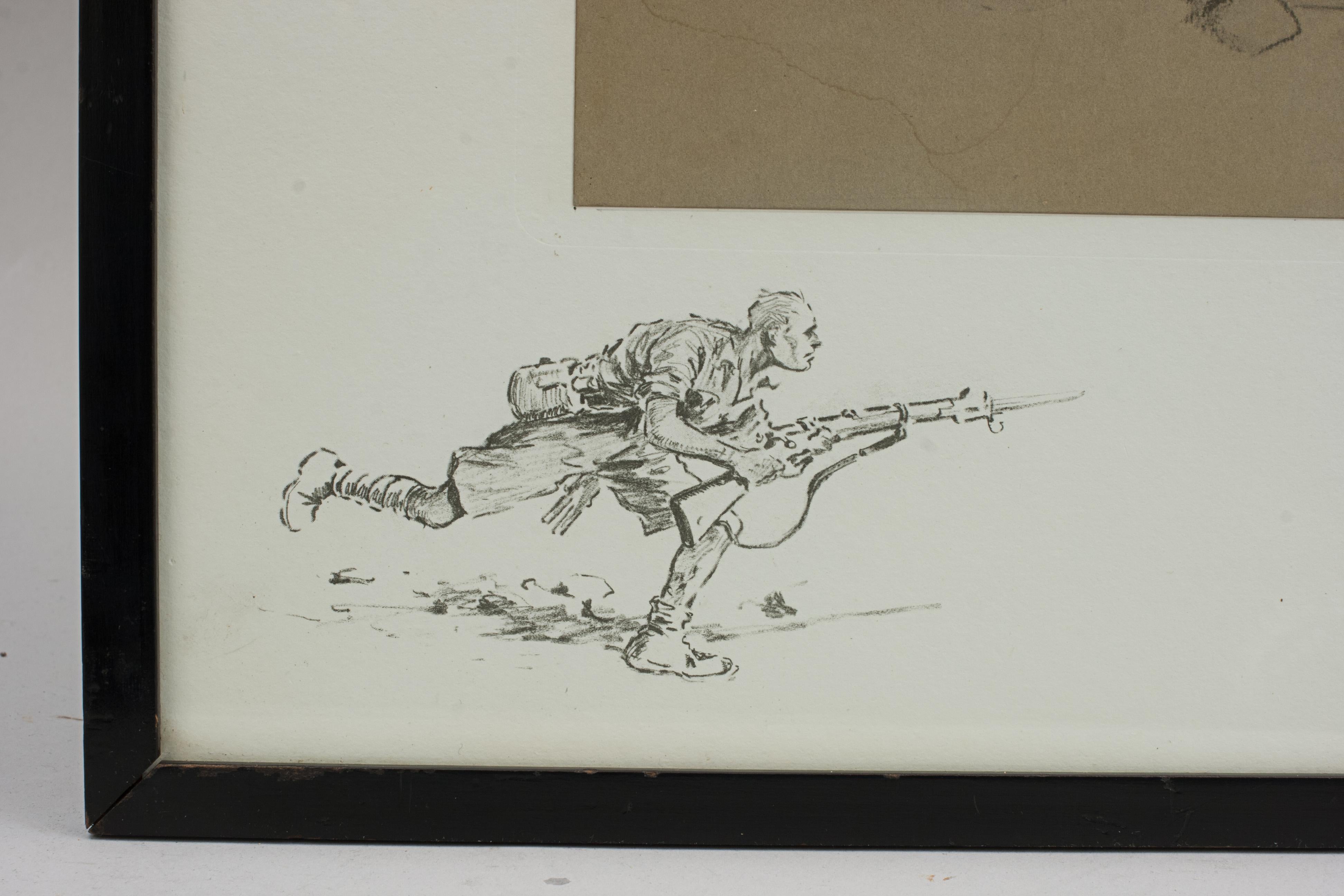 Gravure sur bâton, gravure militaire de la Première Guerre mondiale, Anzac en vente 1