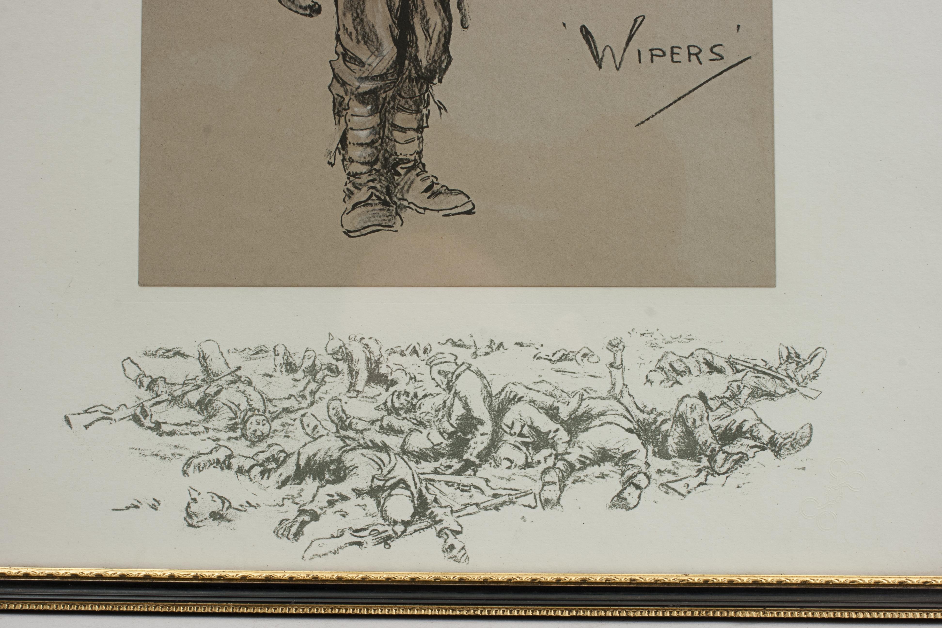 20th Century Snaffles Print, WW1 Military Print, Wipers, German Pickelhaube For Sale