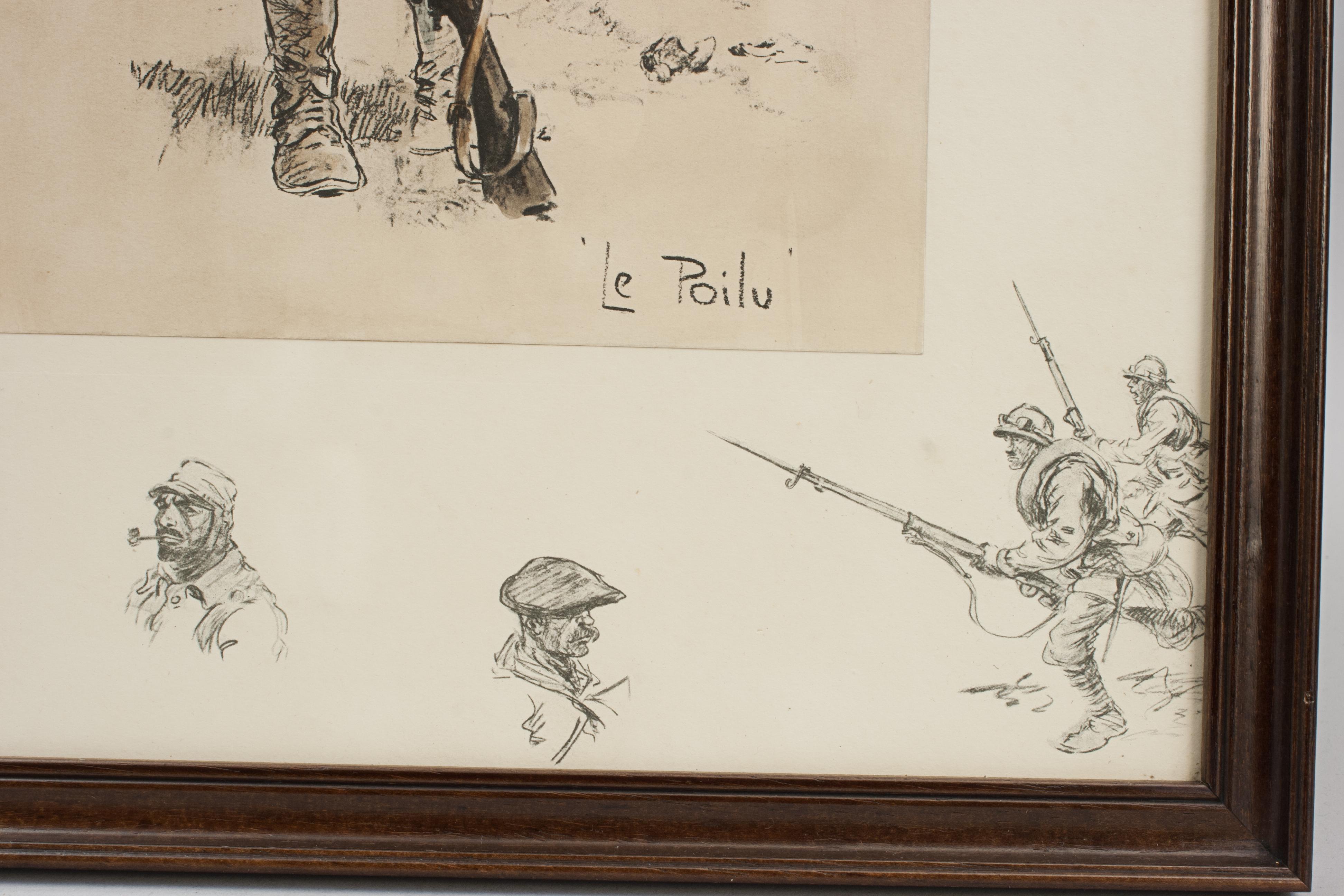 Snaffles Print, Wwi Military Print, 'le Poilu' For Sale 3