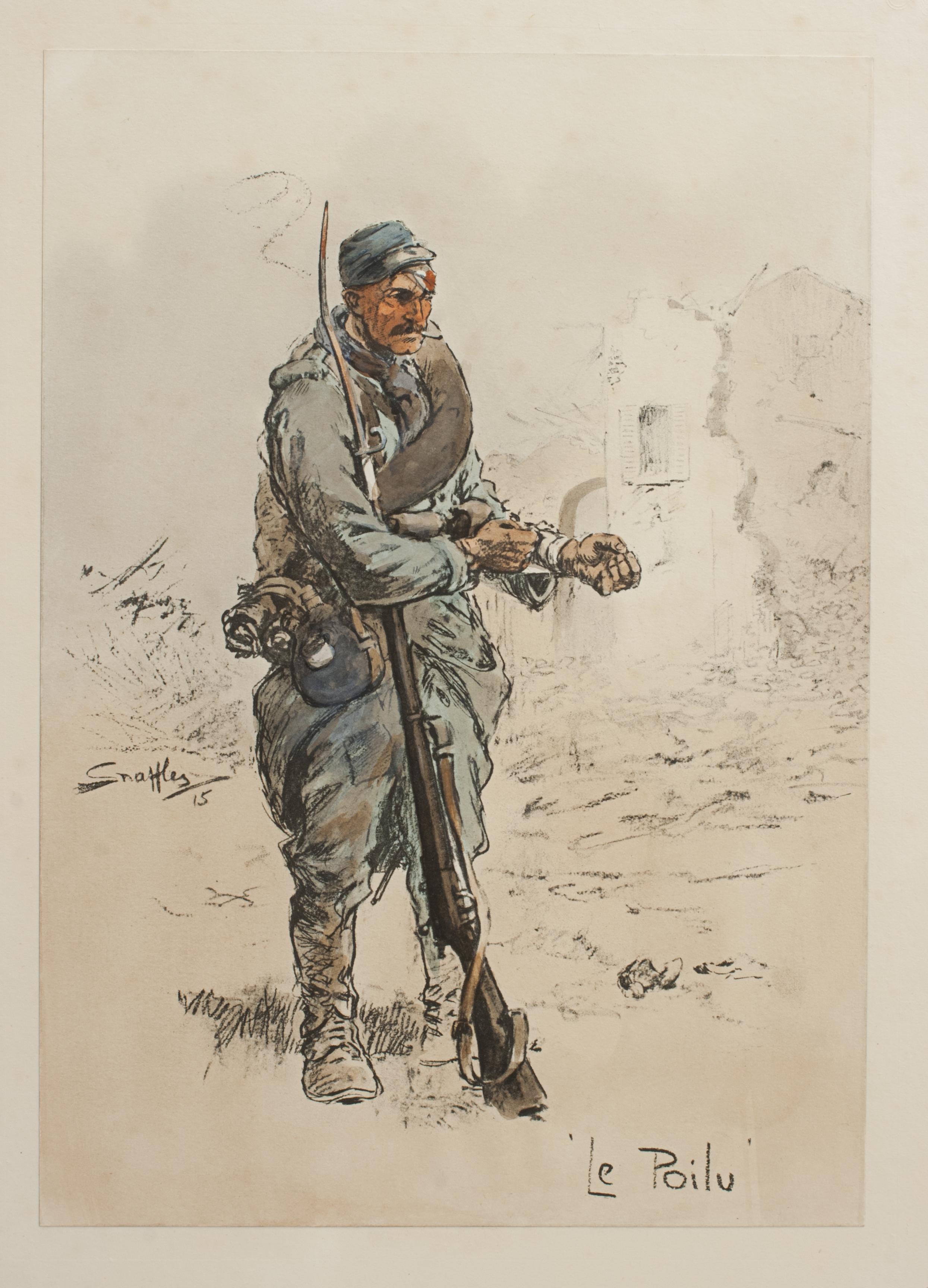 Snaffles Print, Wwi Military Print, 'le Poilu' For Sale 2