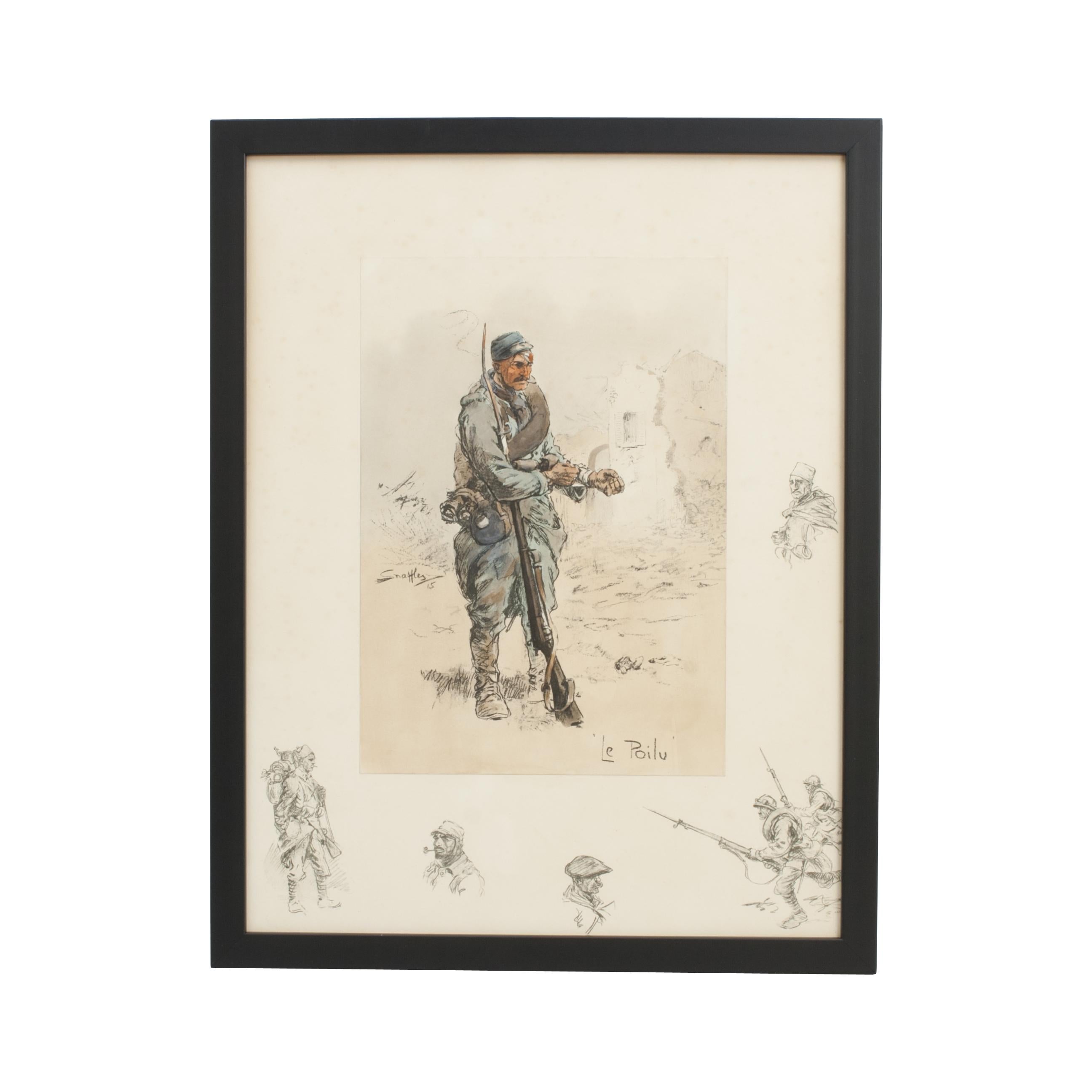 Snaffles Print, Wwi Military Print, 'le Poilu' For Sale 5