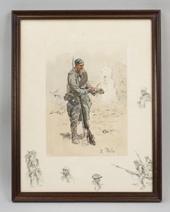 Snaffles Print, Wwi Military Print, 'le Poilu'