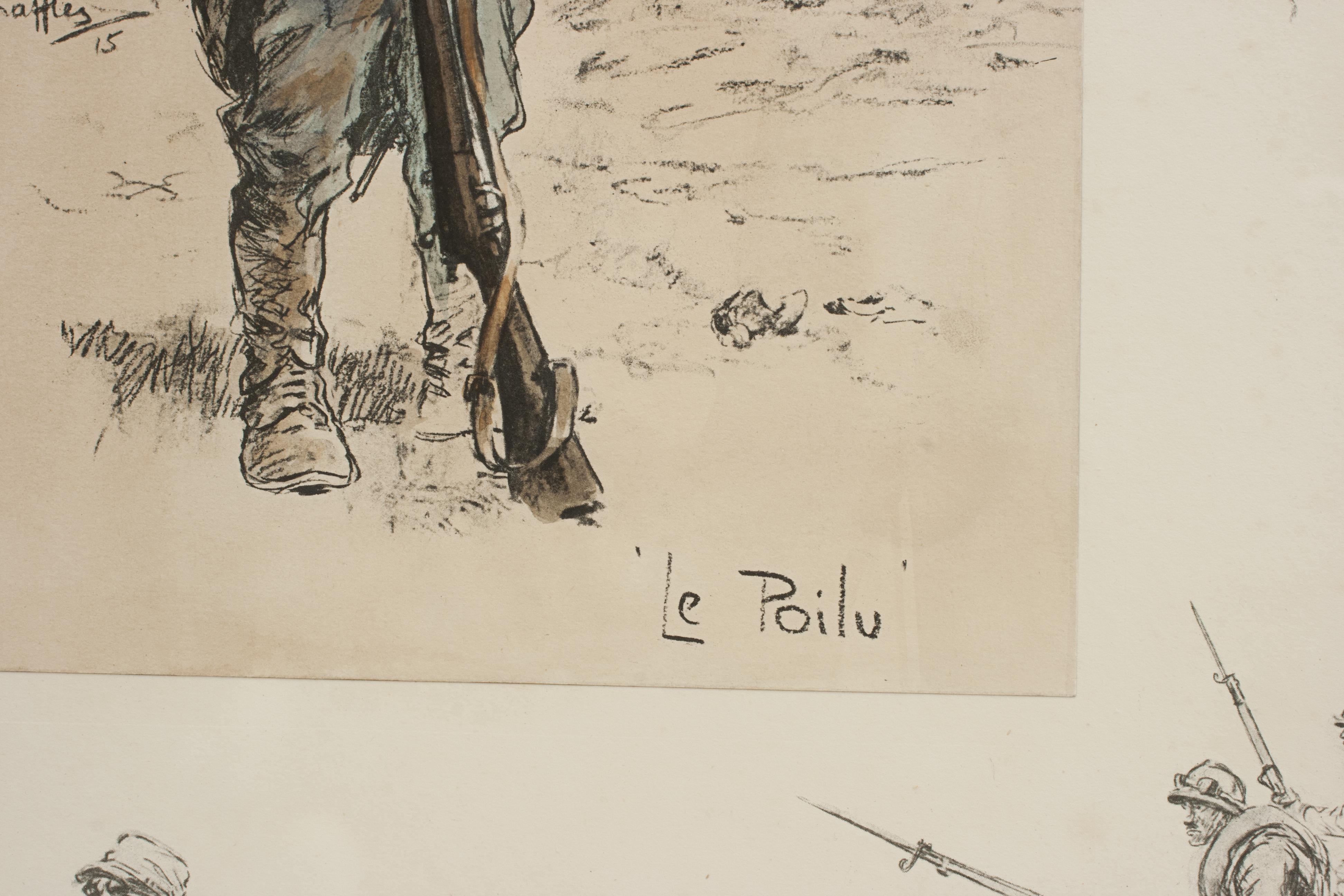 Early 20th Century Snaffles Print, Wwi Military Print, 'le Poilu' For Sale