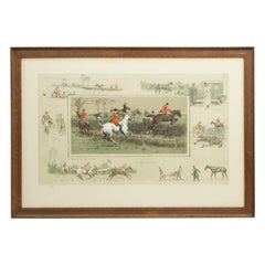 Snaffles Racing Print, A Point To Point, Signed in Pencil