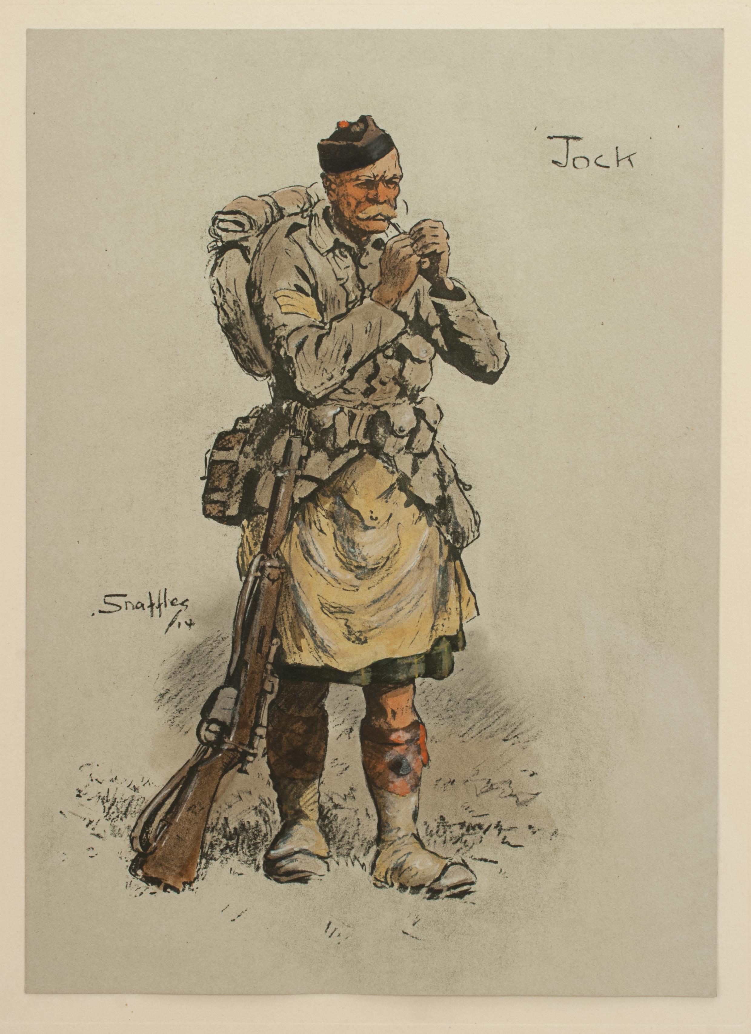 Sporting Art Snaffles WW I Military Print 'jock'