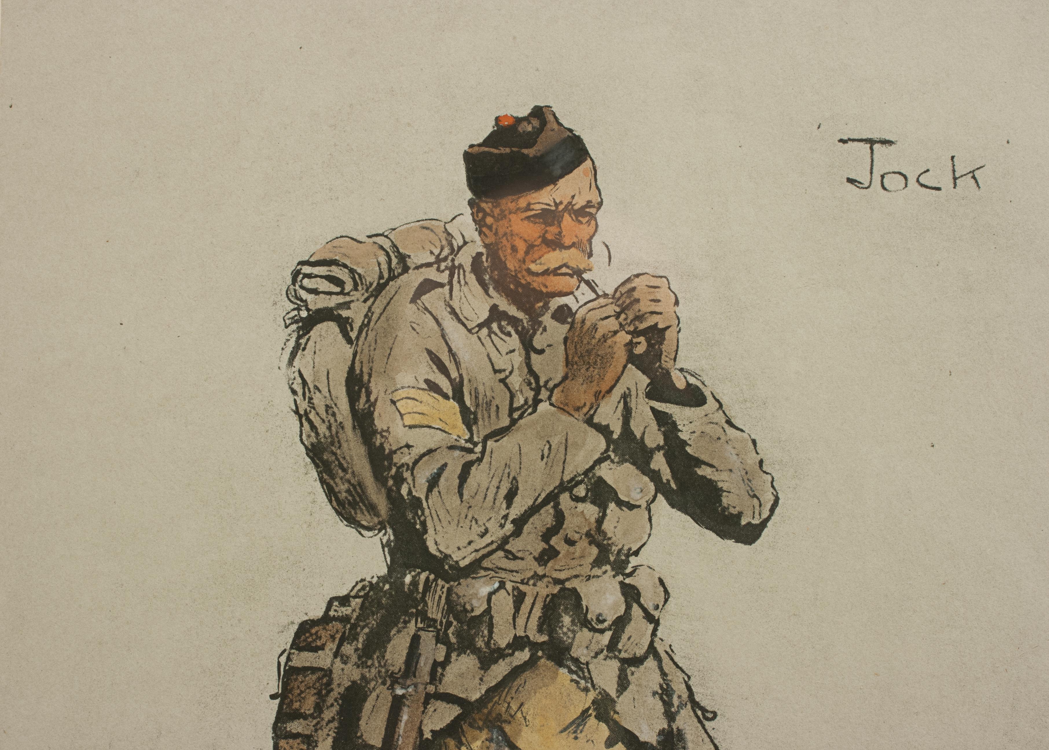 Paper Snaffles WW I Military Print 'jock'