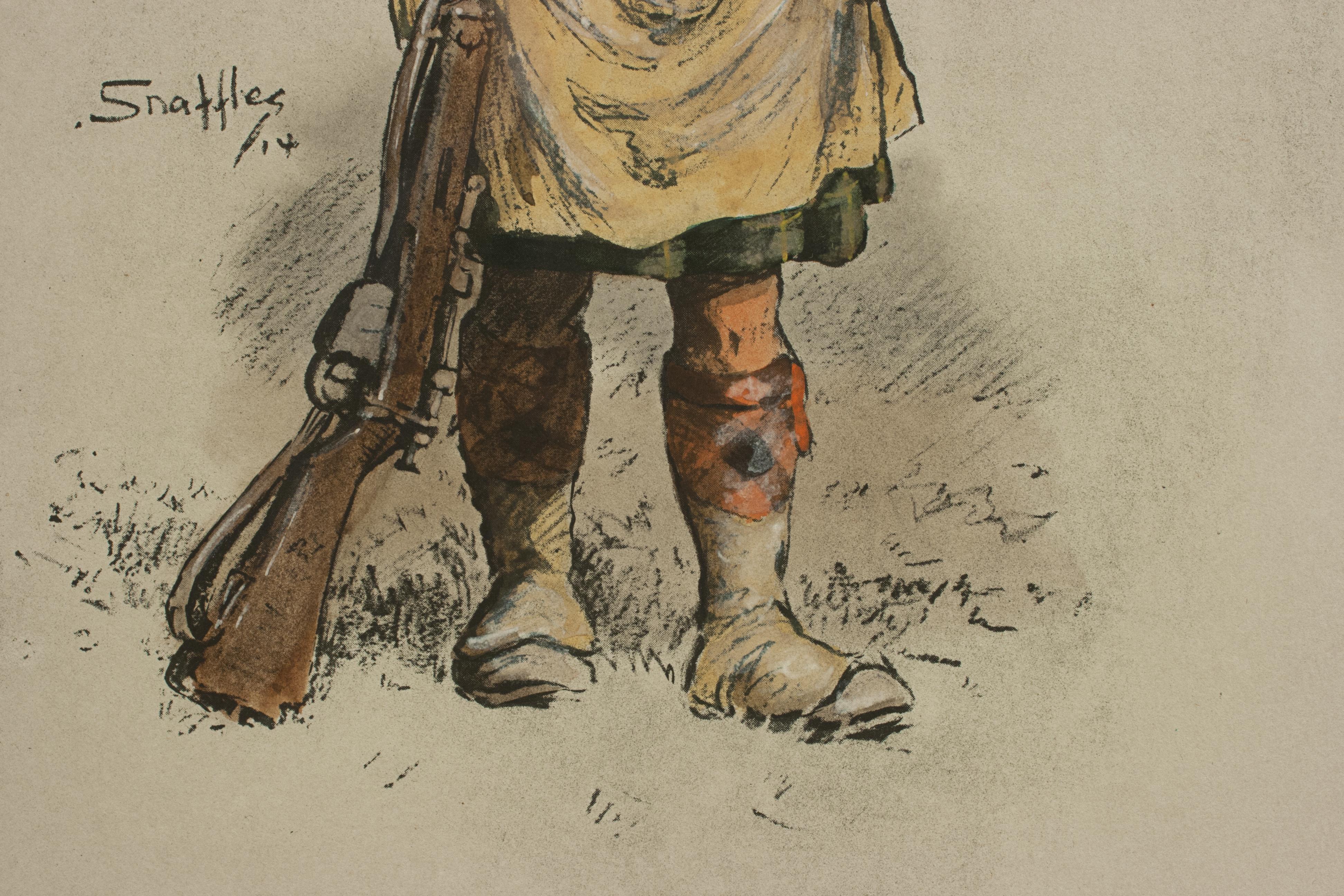 Paper Snaffles WW I Military Print 'jock'