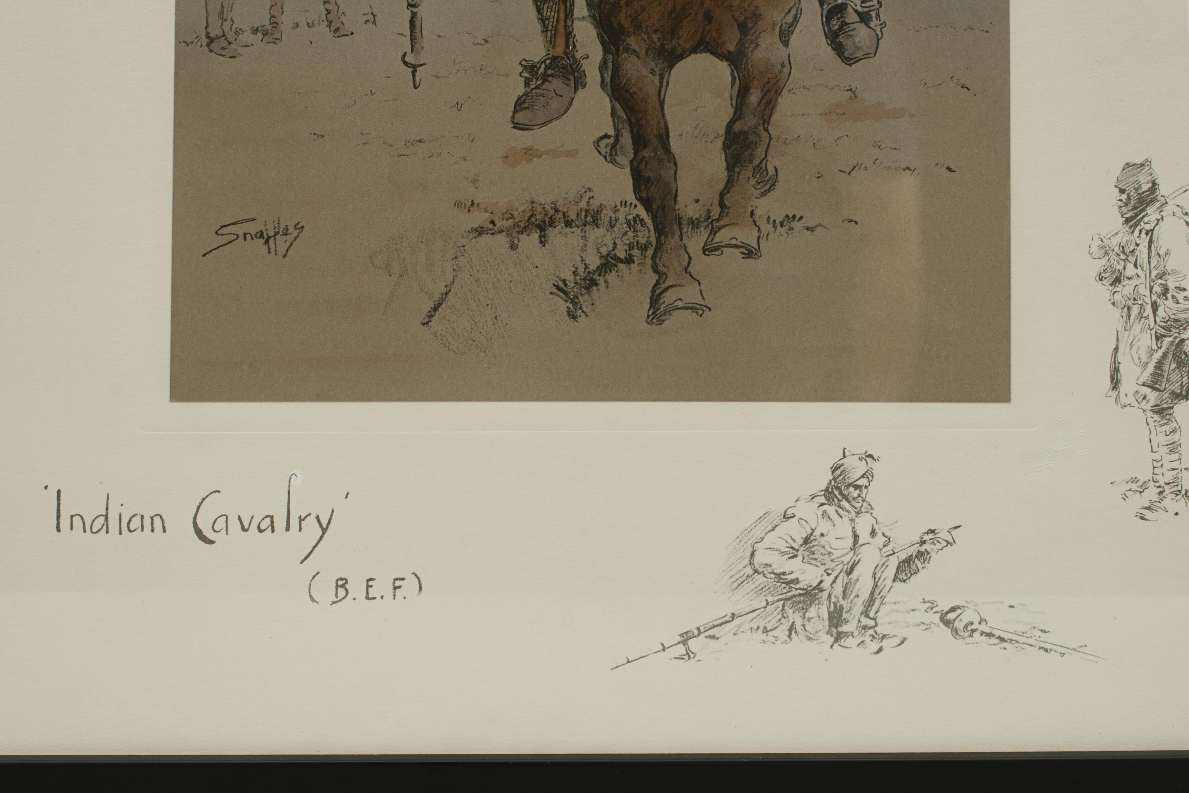 Snaffles WWI Military Print, Yi–Hai, Indian Cavalry 1