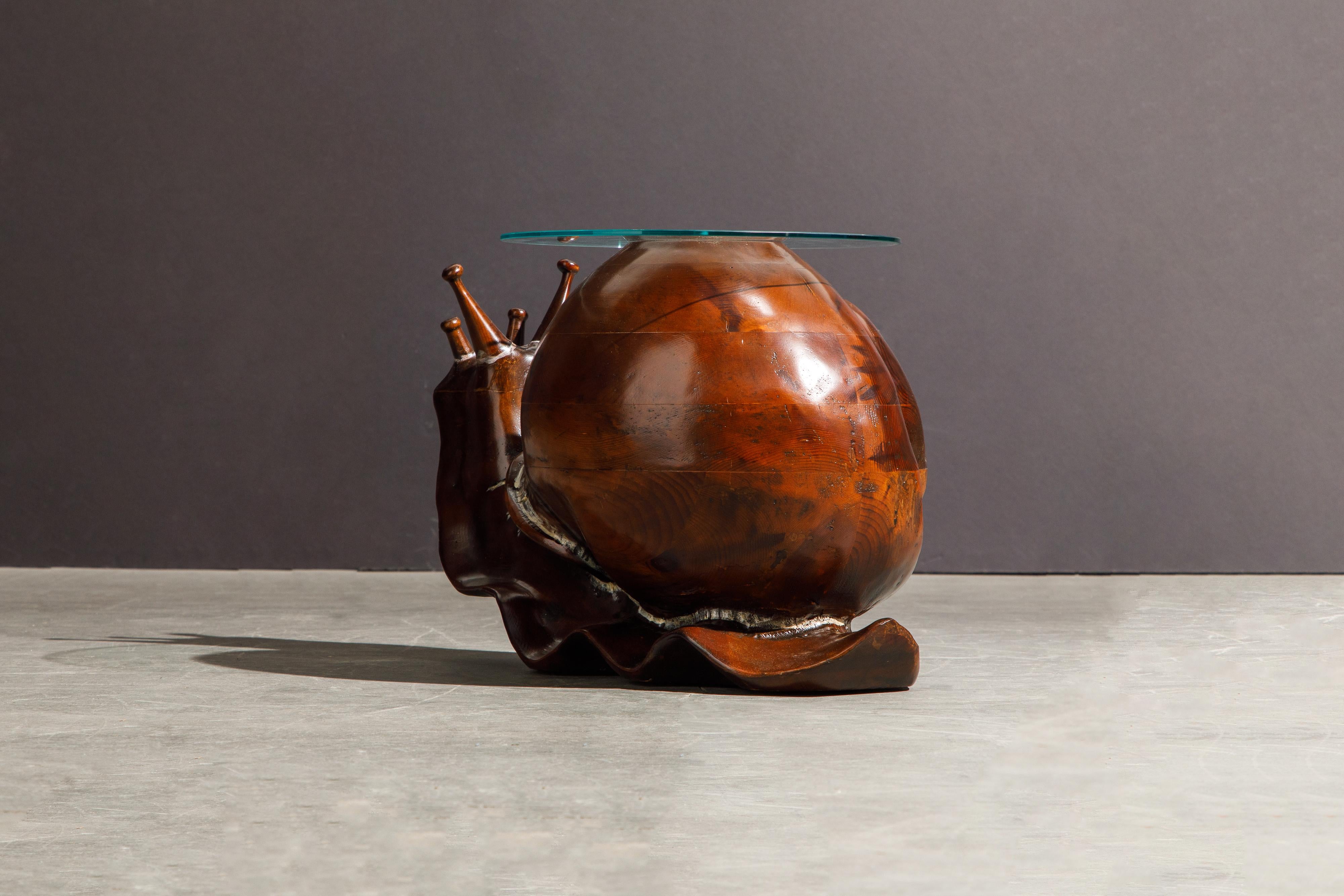 'Snail' Coffee or Side Table by Federico Armijo, 1960s Spain, Signed 1