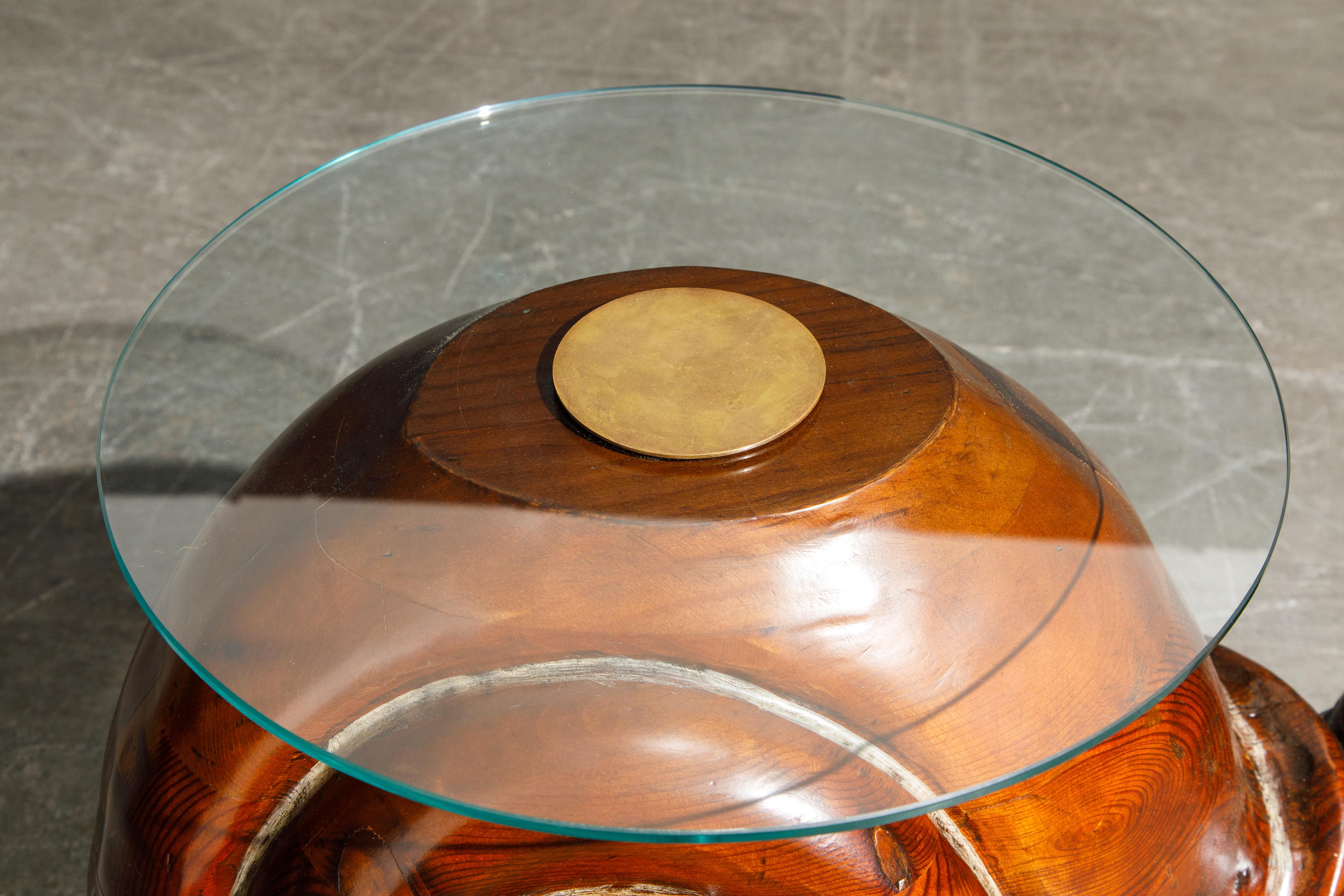 'Snail' Coffee or Side Table by Federico Armijo, 1960s Spain, Signed  5