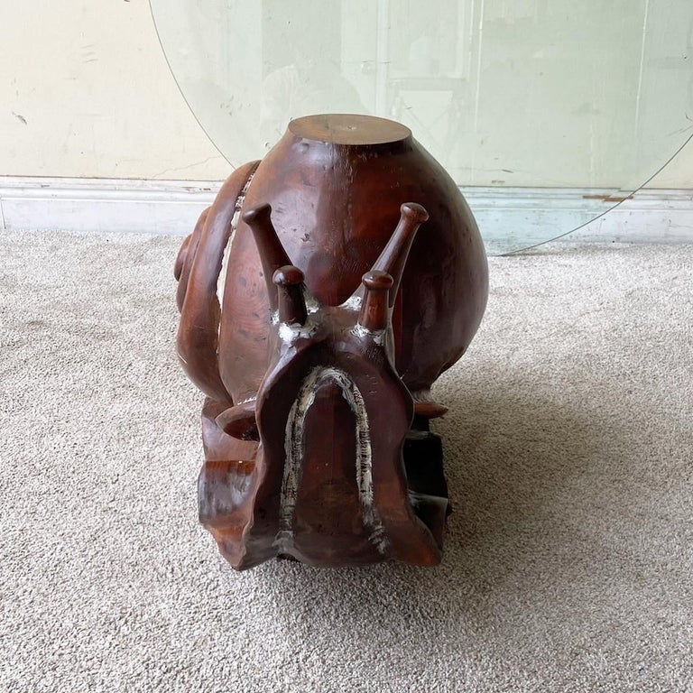 “Snail” Glass Top Coffee Table by Federico Armijo For Sale at 1stDibs