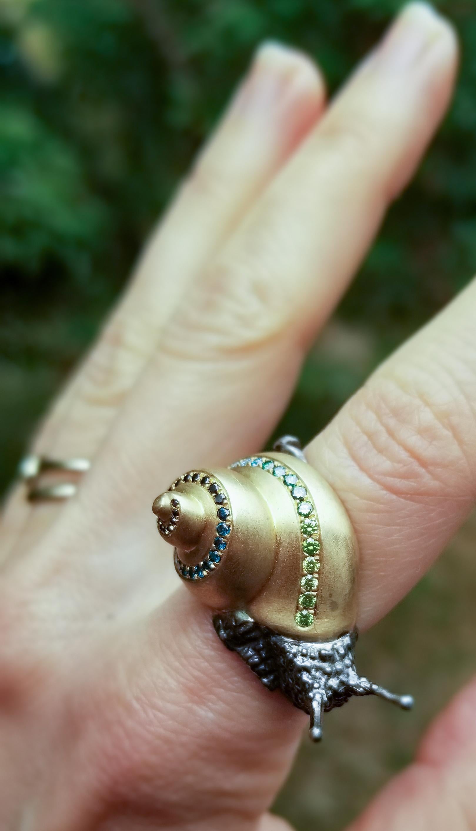 Round Cut Snail Ring For Sale