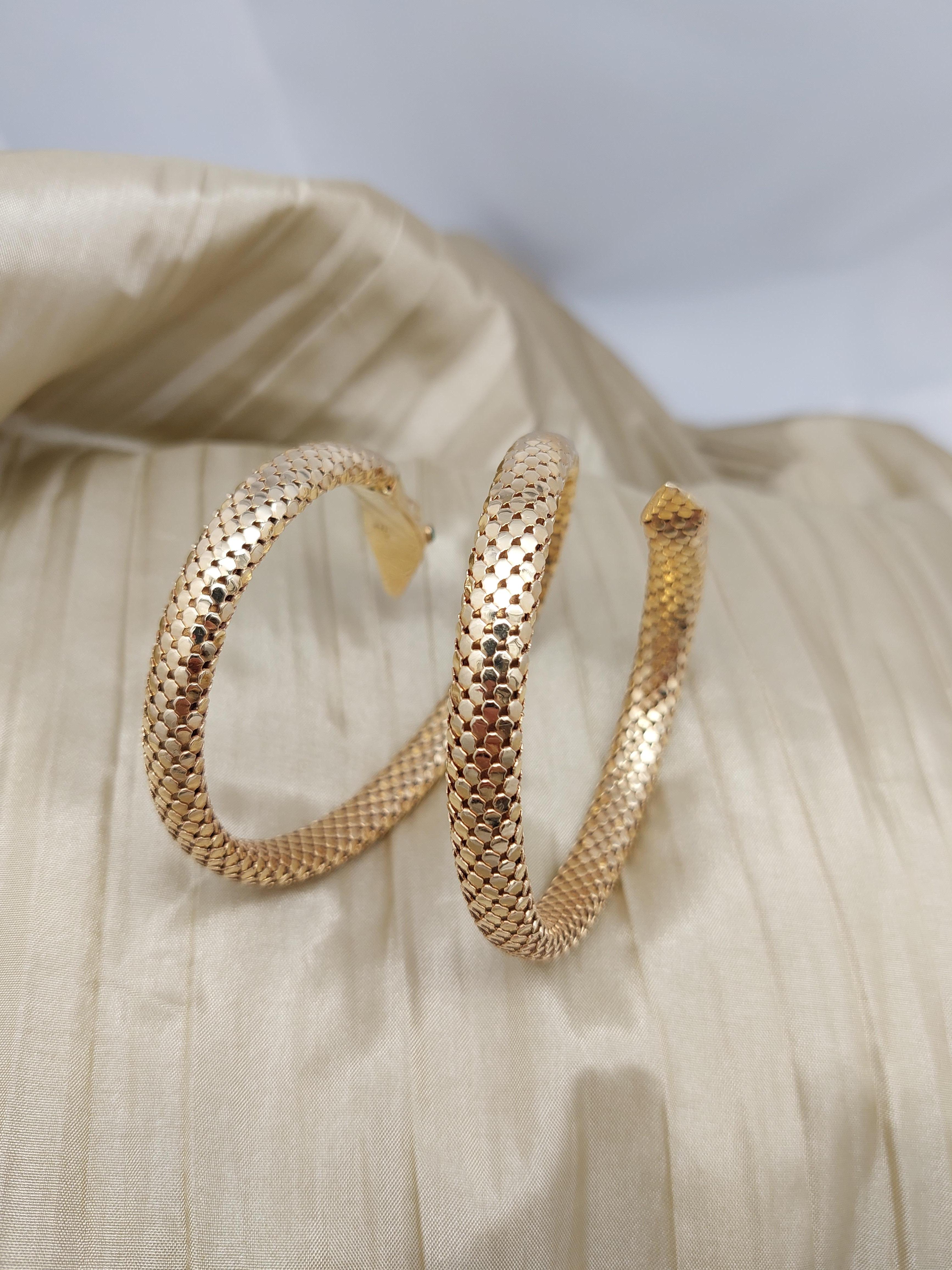 Moderniste Bracelet serpent 14KT en vente