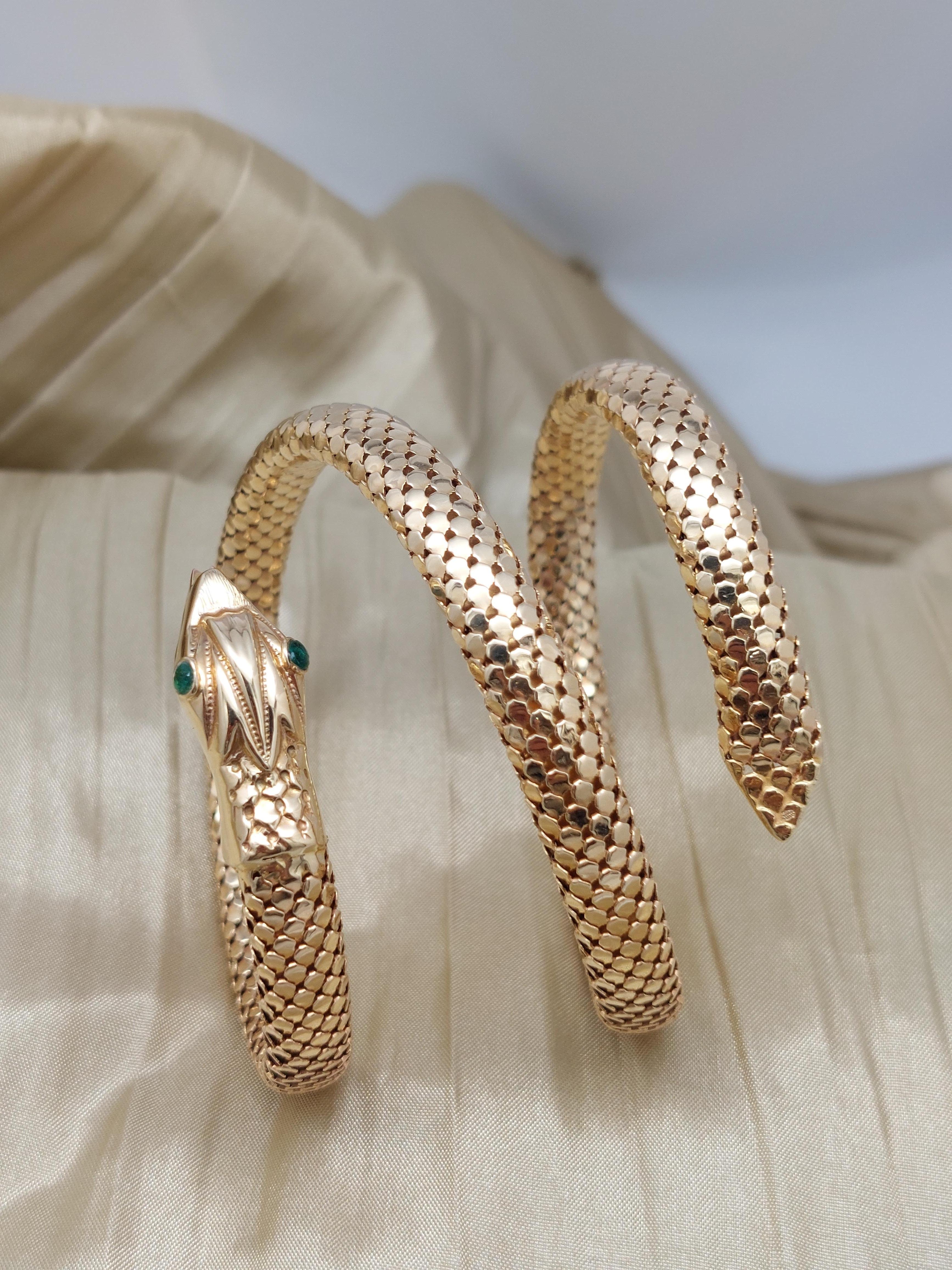 Bracelet serpent 14KT Unisexe en vente