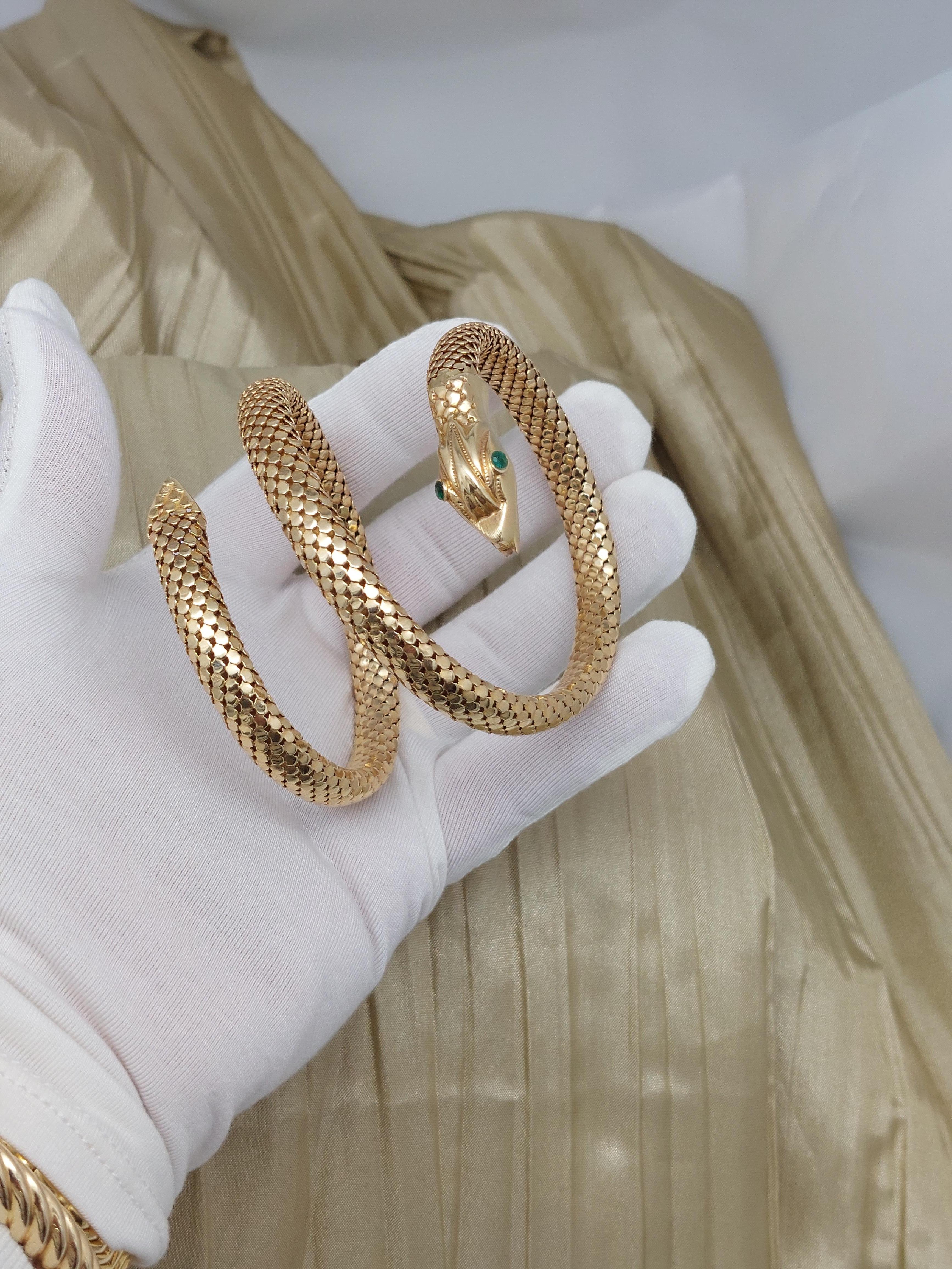 Bracelet serpent 14KT en vente 2