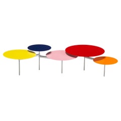 Snake 5 Modules Slithering Coffee Table in Aluminium & Steel by Carlo Contin