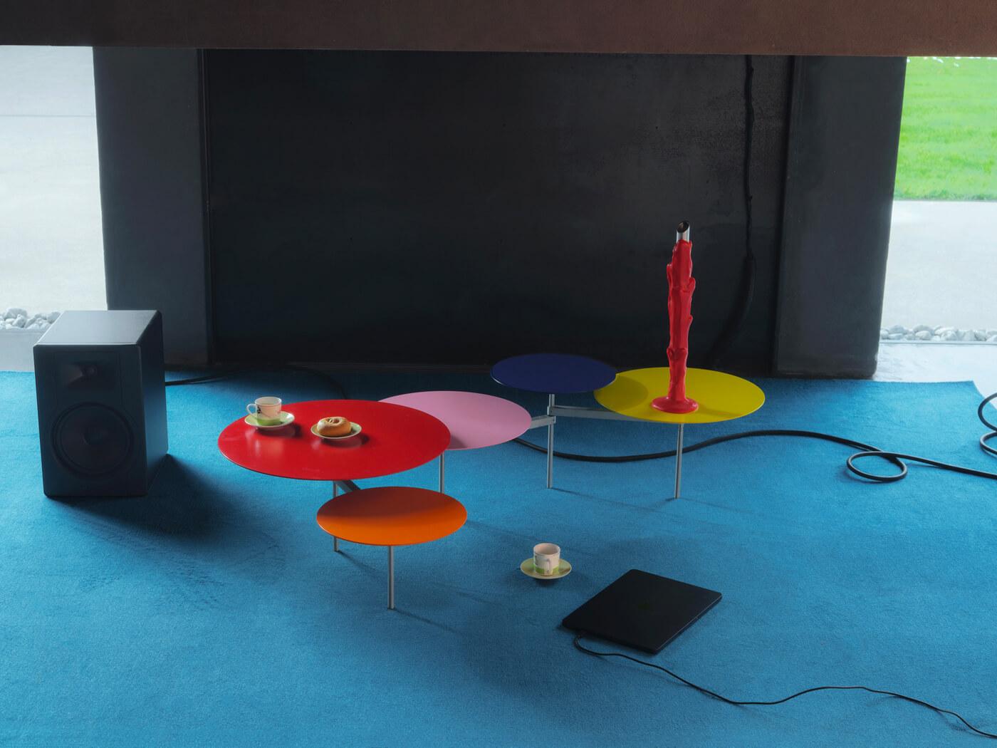 Table basse coulissante serpent 8 modules en aluminium et acier de Carlo Contin en vente 4