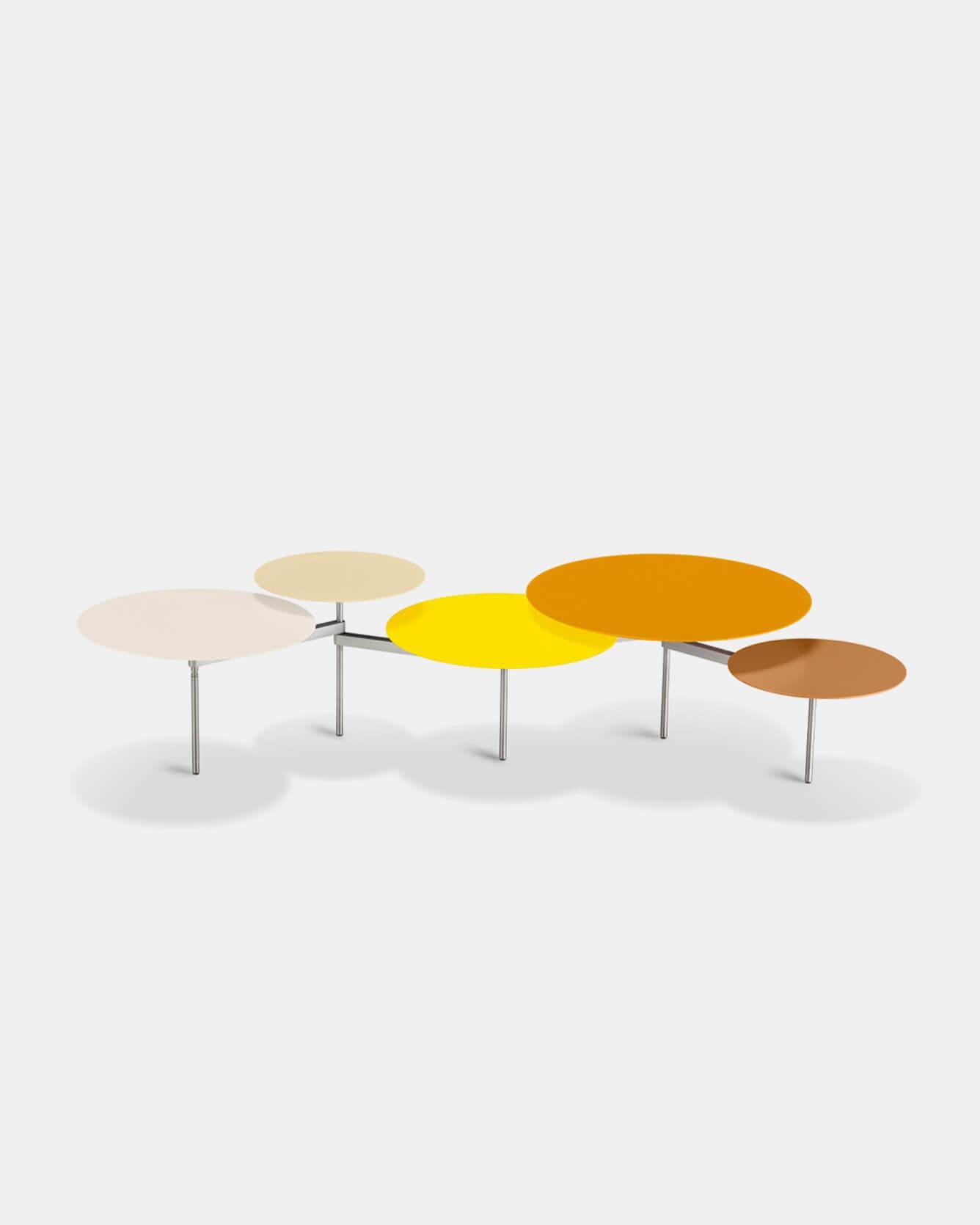 Table basse coulissante serpent 8 modules en aluminium et acier de Carlo Contin en vente 6