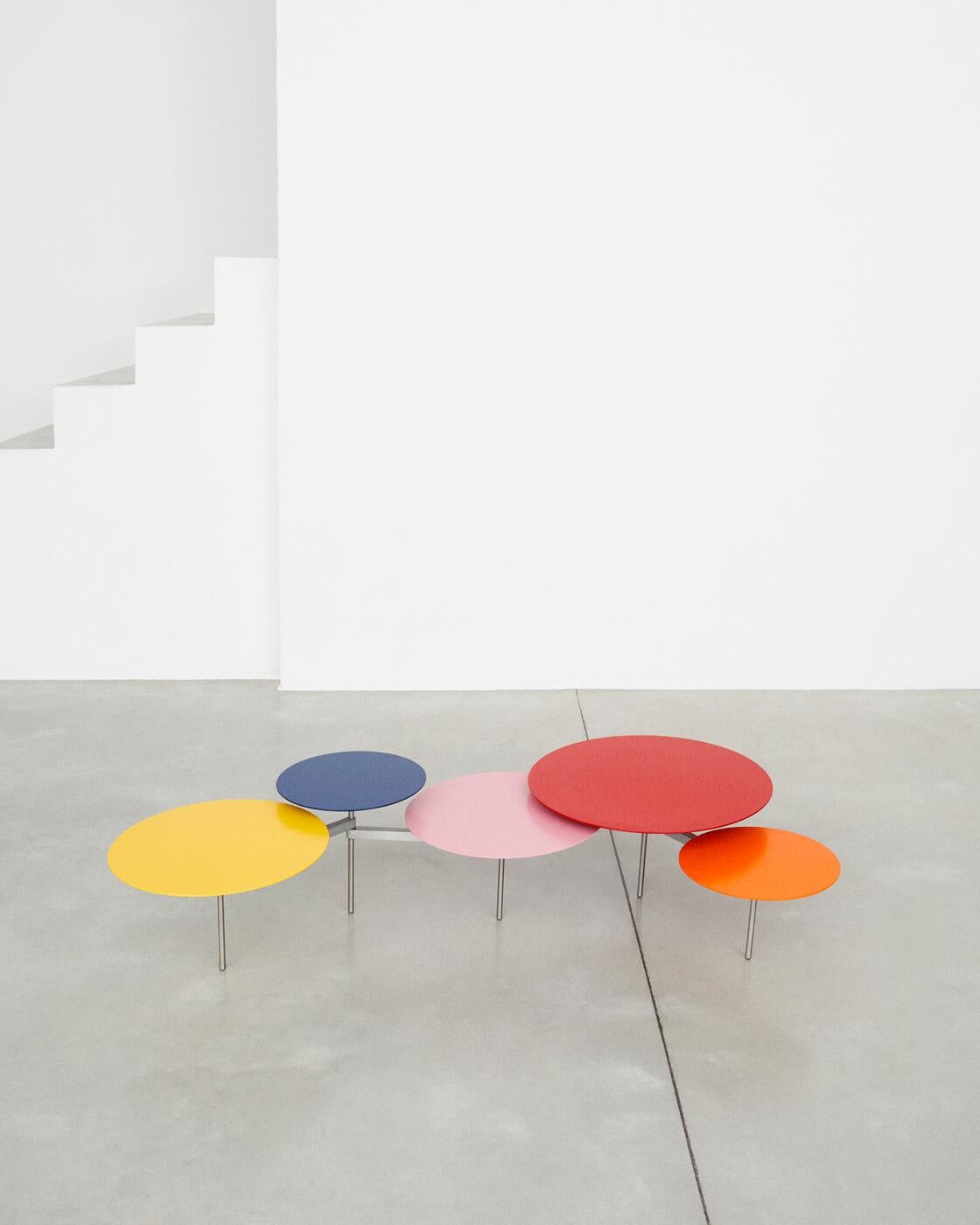 italien Table basse coulissante serpent 8 modules en aluminium et acier de Carlo Contin en vente