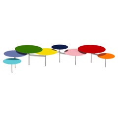 Snake 8 Modules Slithering Coffee Table in Aluminium & Steel by Carlo Contin