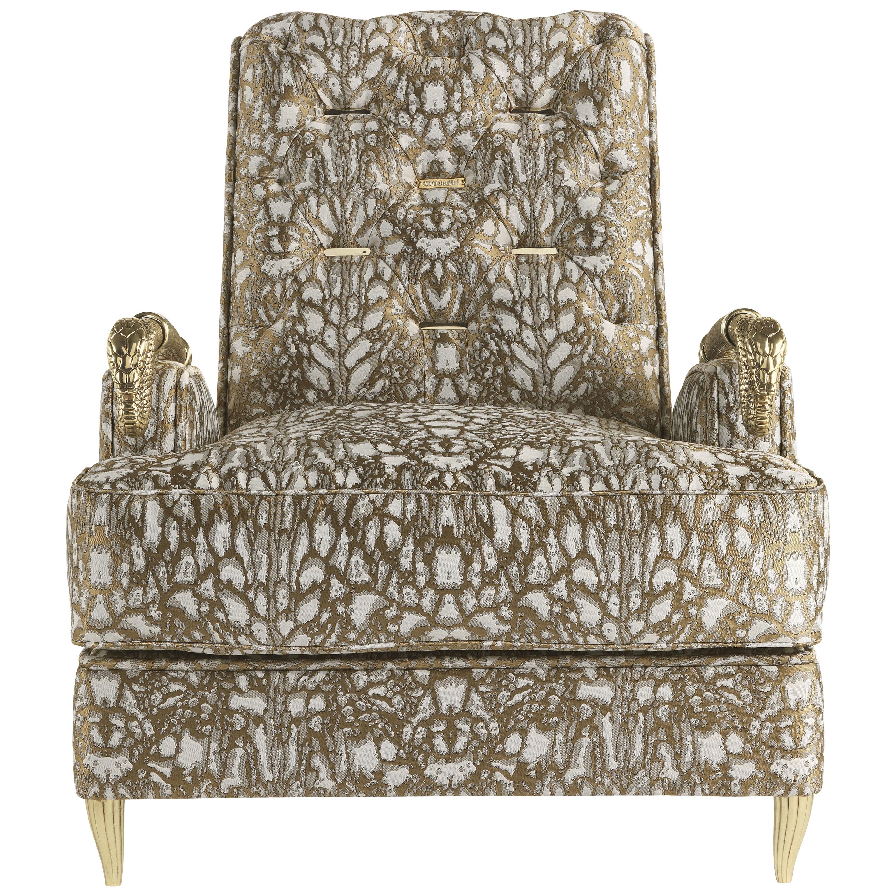 21st Century Snake Armchair in Fabric by Roberto Cavalli Home Interiors