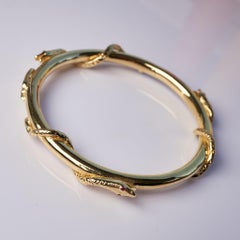 Snake Bangle Bracelet Emerald Sapphire Ruby Victorian Style J Dauphin