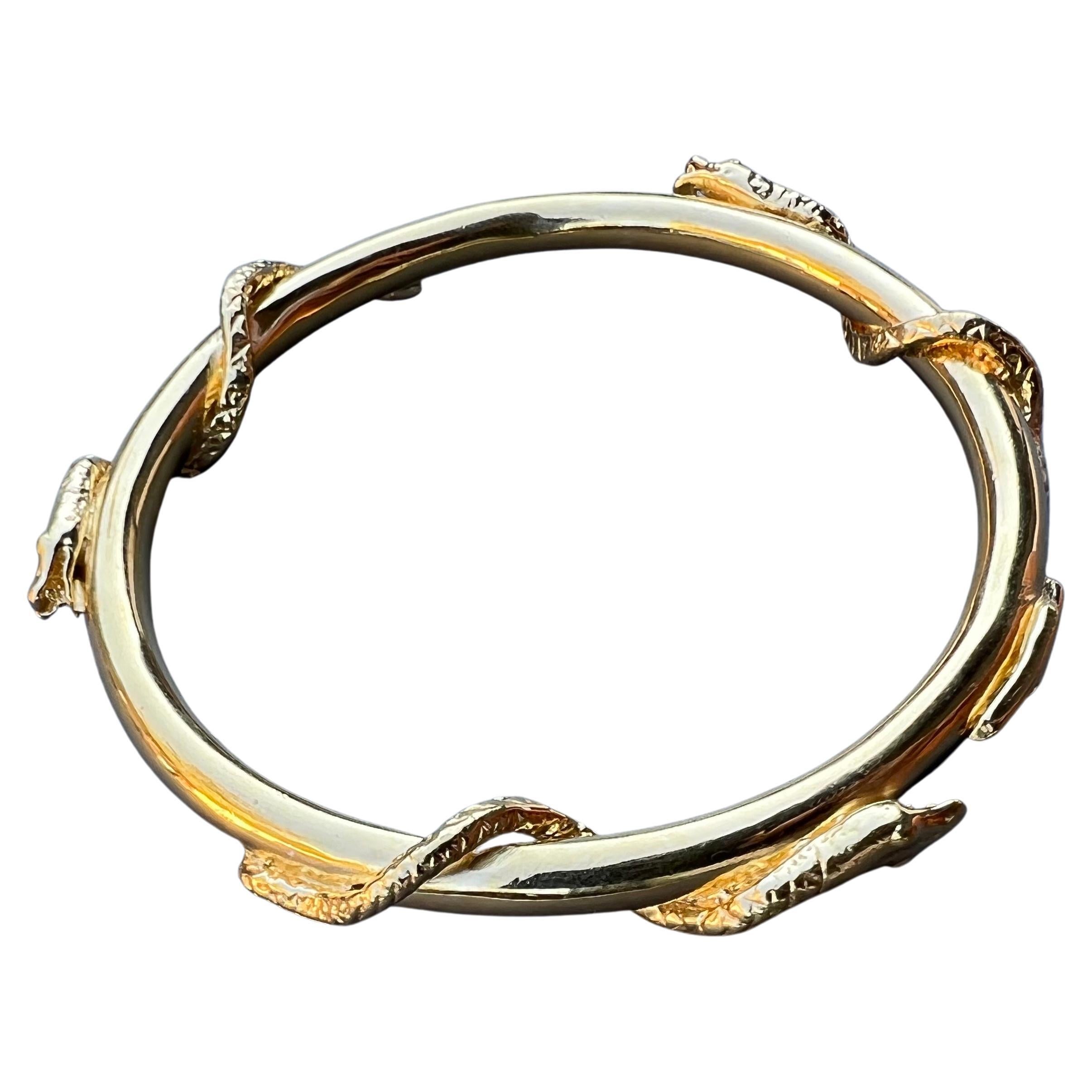 Snake Bangle Bracelet Animal jewelry J Dauphin For Sale 3