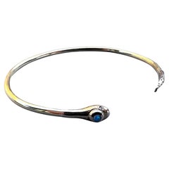 Snake Bangle Gem Bracelet Gold Plate Opal Ruby J Dauphin