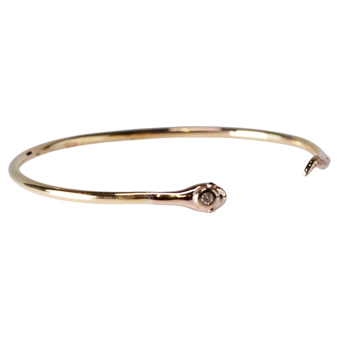Bracelet serpent en diamants blancs et diamants noirs en vente