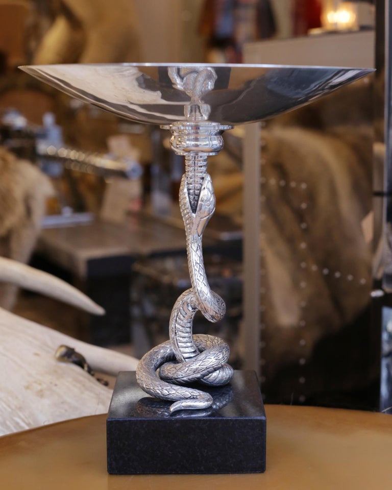 Snake Bowl Antique SilverPlated For Sale at 1stdibs