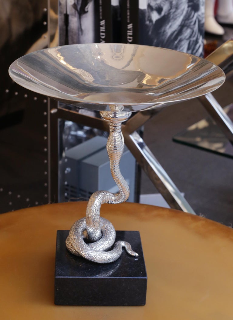 Snake Bowl Antique SilverPlated For Sale at 1stdibs