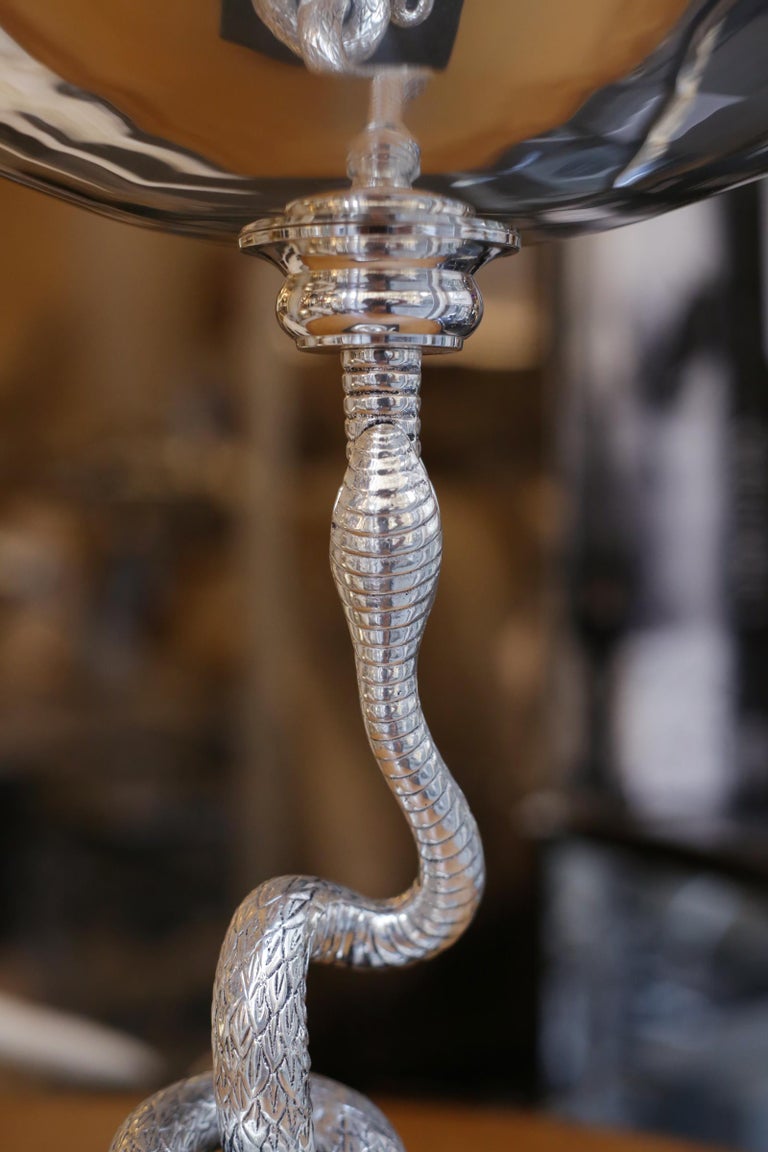 Snake Bowl Antique SilverPlated For Sale at 1stdibs