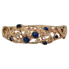 Snake Bracelet w/ Lapis 14K