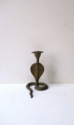 Bougeoir serpent en or doré