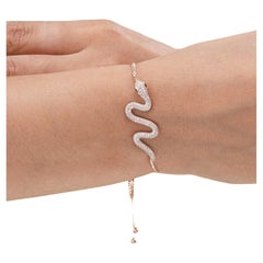 Snake chain Moissanite woman's  bracelets 925 Silver woman's chain bracelets