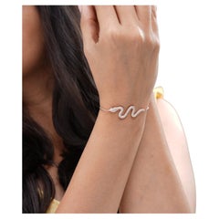 Snake chain Moissanite woman's  bracelets 925 Silver woman's chain bracelets