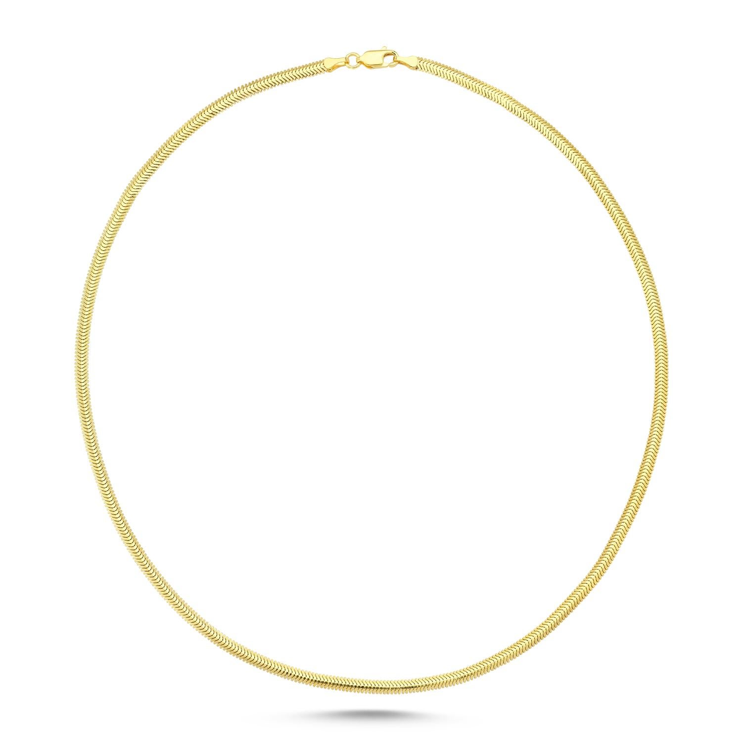 Snake chain necklace in 14k yellow gold by Selda Jewellery

Additional Information:-
Collection: Art Of Giving Collection
14k Yellow gold