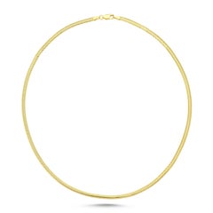 Snake Chain Necklace in 14k Yellow Gold by Selda Jewellery