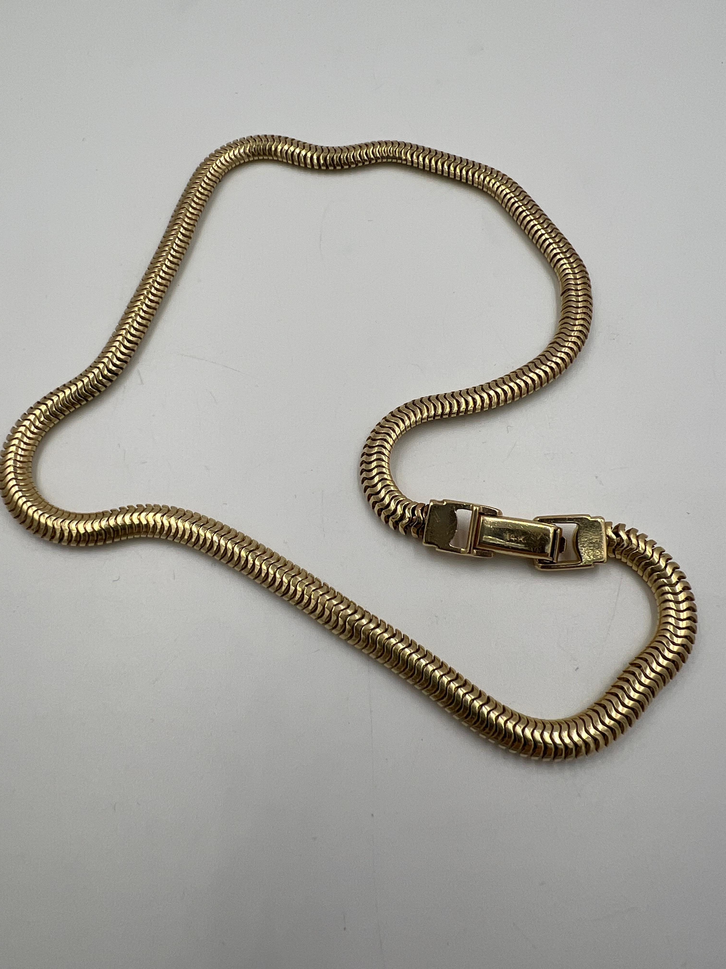 Schlangenkette Gelbgold Halskette 16