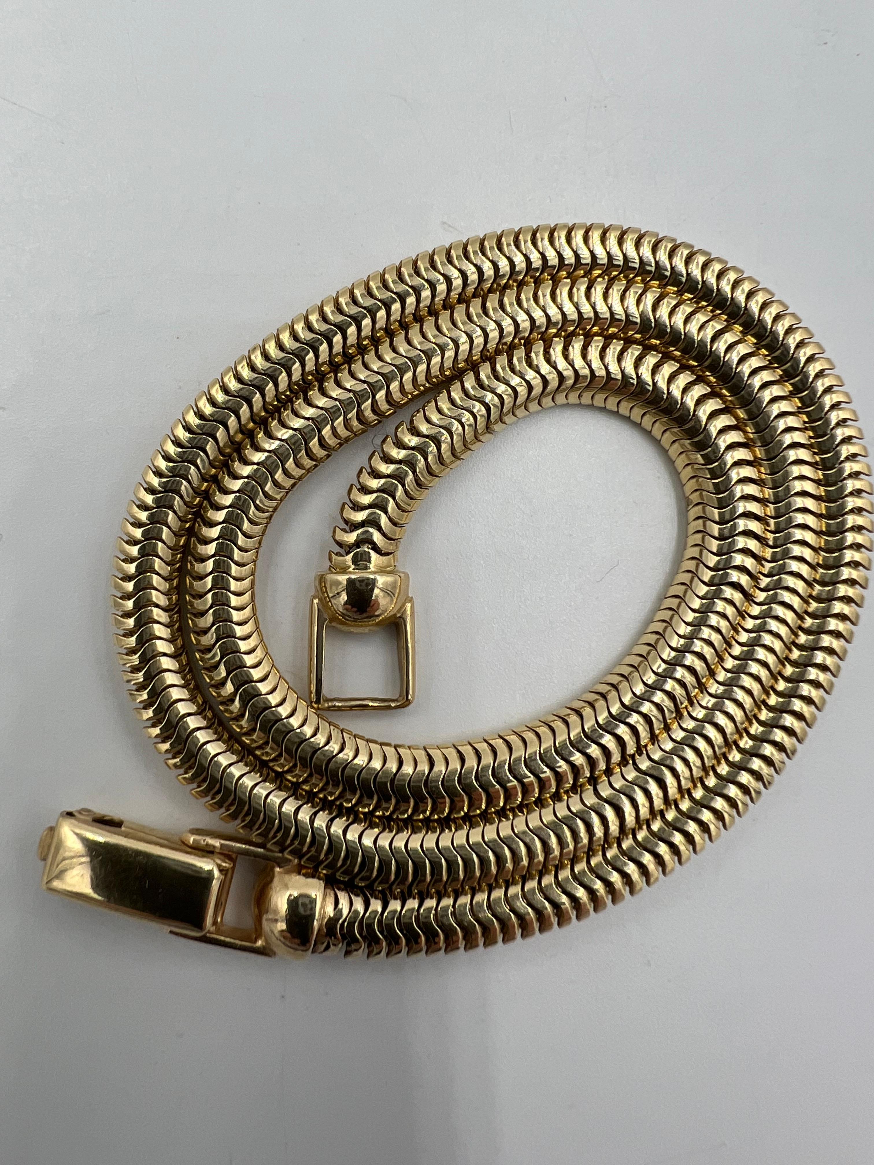 Schlangenkette Gelbgold Halskette 16
