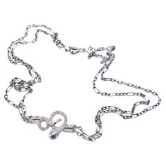 Snake Choker Necklace Serpent Silver Sapphire Ruby Victorian style
