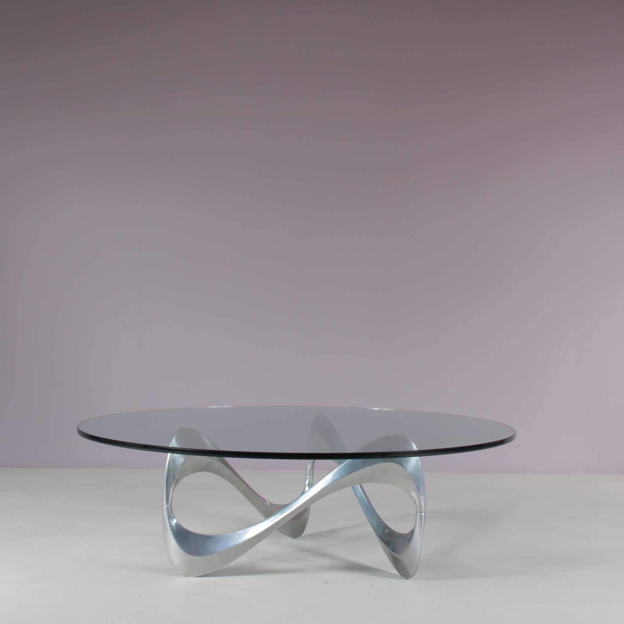 Mid-Century Modern Table basse serpent de Knut Hesterberg pour Ronald Schmidt, Allemagne, 1970 en vente