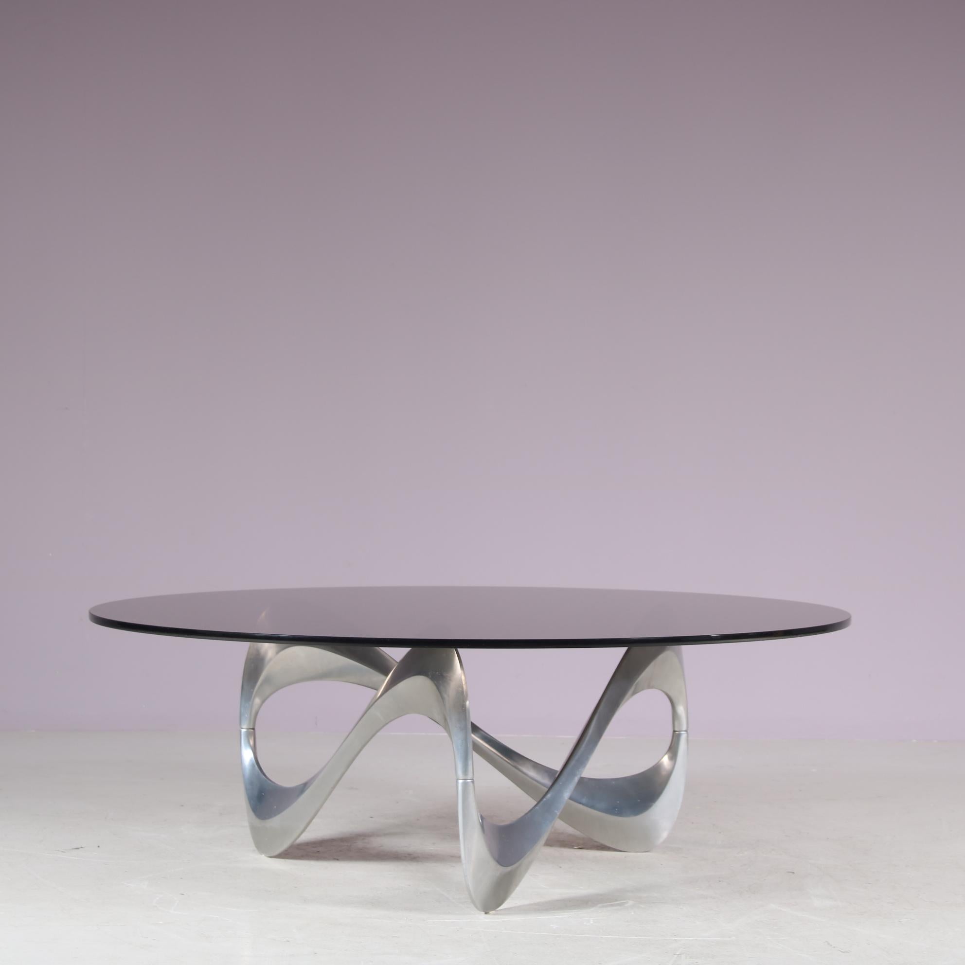 Schlangen-Couchtisch von Knut Hesterberg für Ronald Schmidt, Deutschland 1970 (Metall) im Angebot