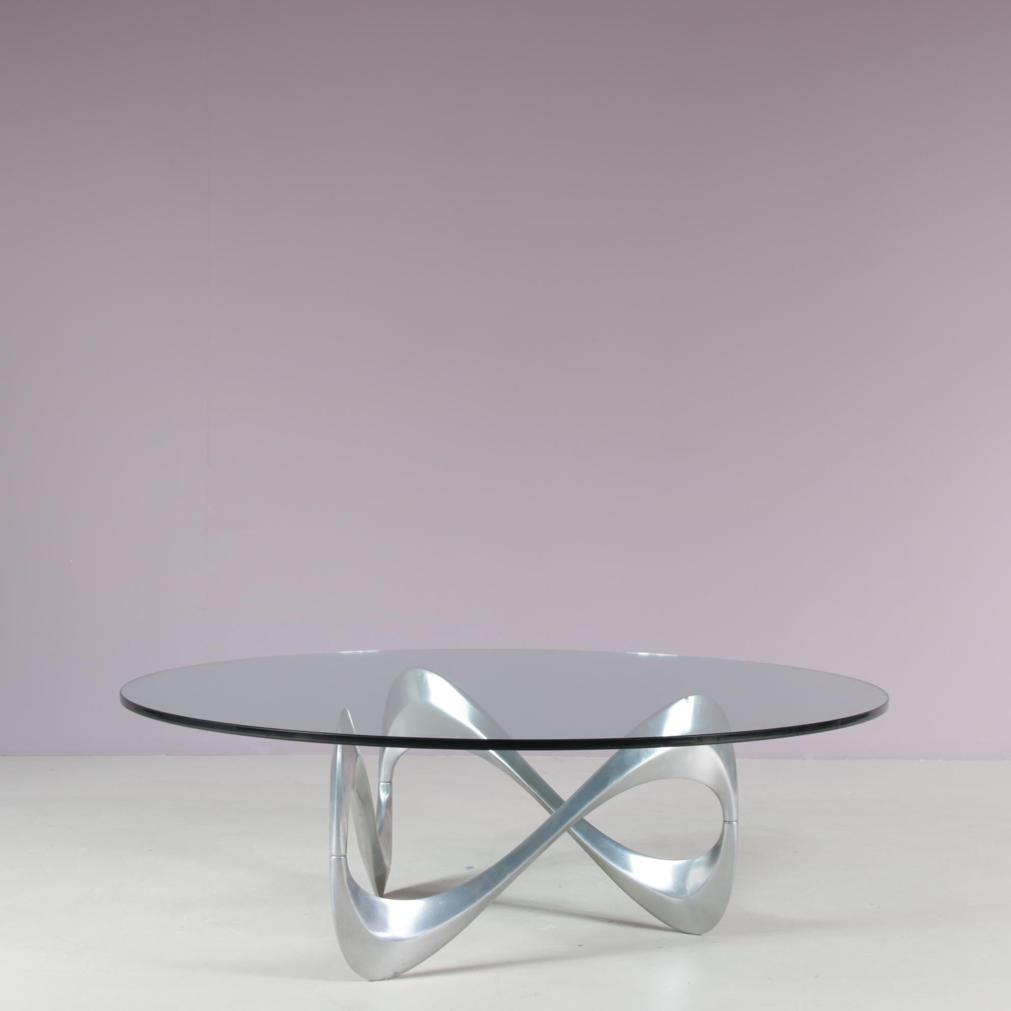Métal Table basse serpent de Knut Hesterberg pour Ronald Schmidt, Allemagne, 1970 en vente